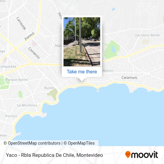 Yaco - Rbla Republica De Chile map