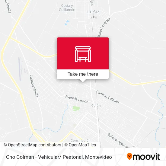 Mapa de Cno Colman - Vehicular/ Peatonal