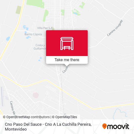 Cno Paso Del Sauce - Cno A La Cuchilla Pereira map