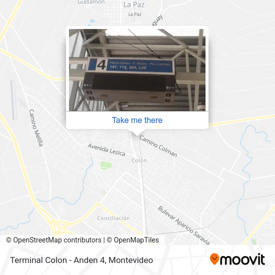 Mapa de Terminal Colon - Anden 4