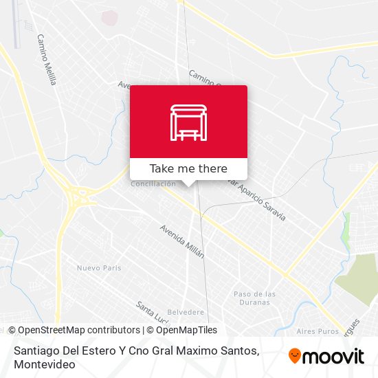 Mapa de Santiago Del Estero Y Cno Gral Maximo Santos