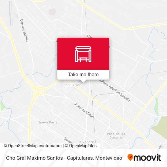 Mapa de Cno Gral Maximo Santos - Capitulares