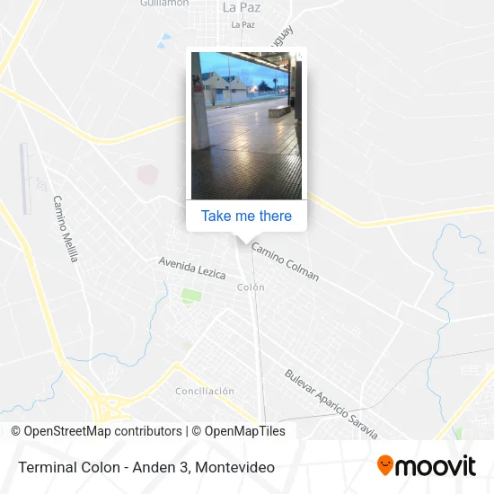 Mapa de Terminal Colon - Anden 3