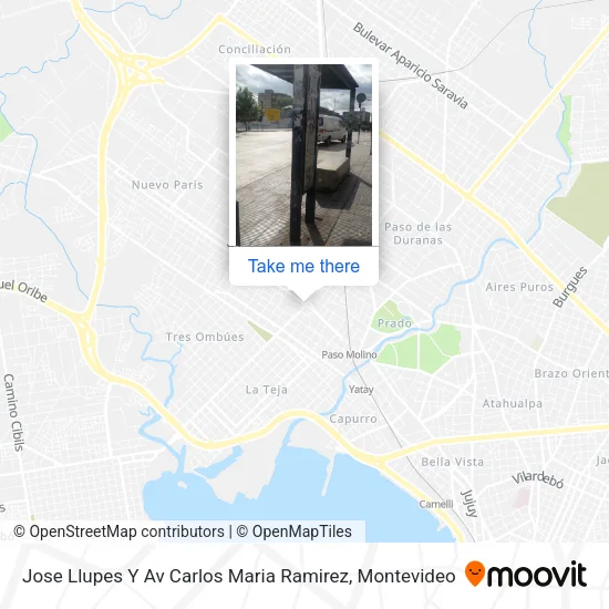 Mapa de Jose Llupes Y Av Carlos Maria Ramirez