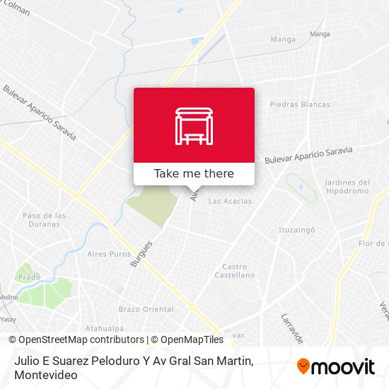 Mapa de Julio E Suarez Peloduro Y Av Gral San Martin