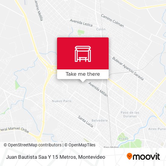 Juan Bautista Saa Y 15 Metros map