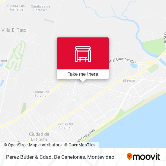 Mapa de Perez Butler & Cdad. De Canelones