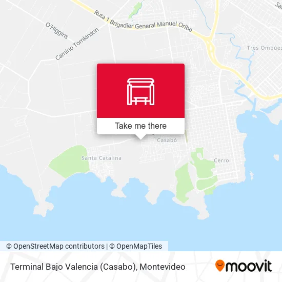 Terminal Bajo Valencia (Casabo) map