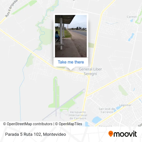 Parada 5 Ruta 102 map