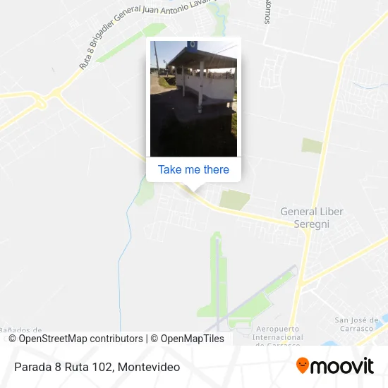 Parada 8 Ruta 102 map
