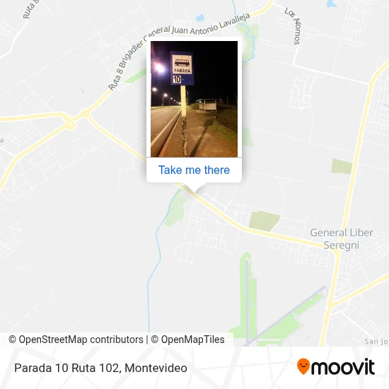 Parada 10 Ruta 102 map