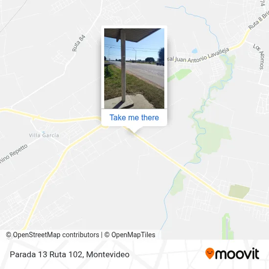 Parada 13 Ruta 102 map