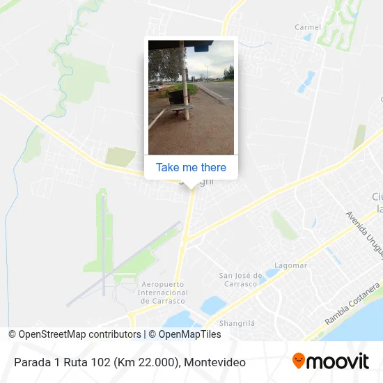 Parada 1 Ruta 102 (Km 22.000) map