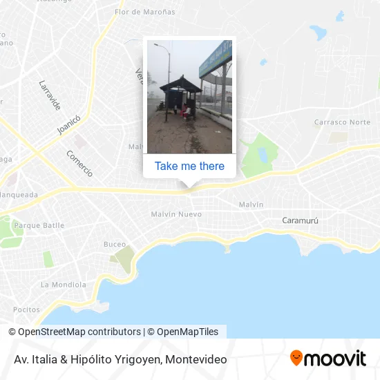 Mapa de Av. Italia & Hipólito Yrigoyen