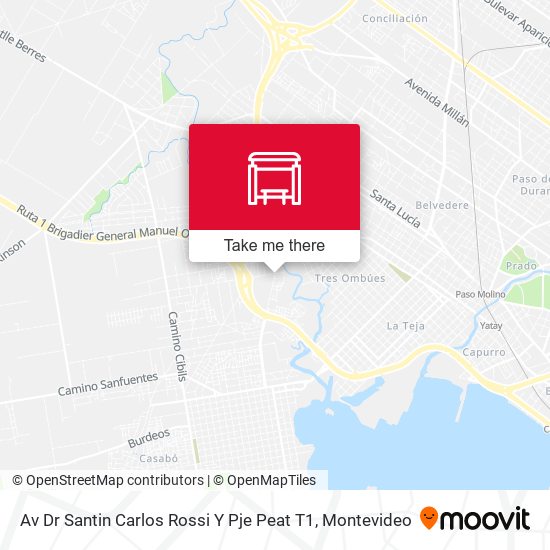 Mapa de Av Dr Santin Carlos Rossi Y Pje Peat T1