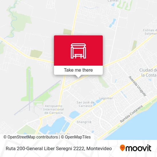 Ruta 200-General Liber Seregni 2222 map