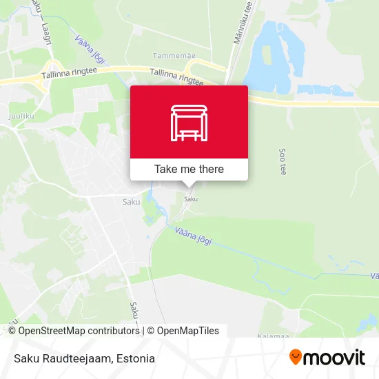 Карта Saku Raudteejaam