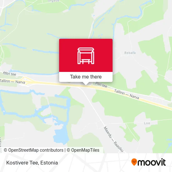 Карта Kostivere Tee