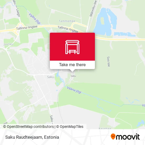 Карта Saku Raudteejaam