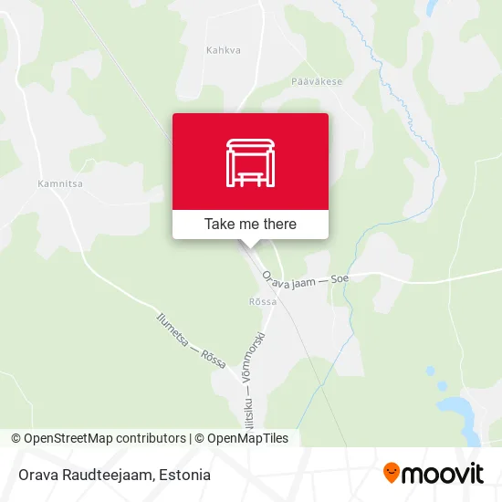 Карта Orava Raudteejaam
