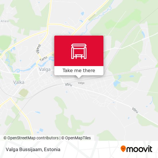 Карта Valga Bussijaam