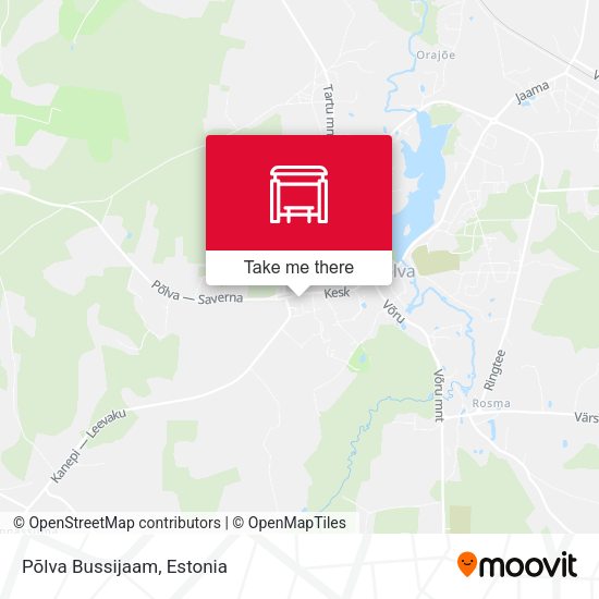 Карта Põlva Bussijaam