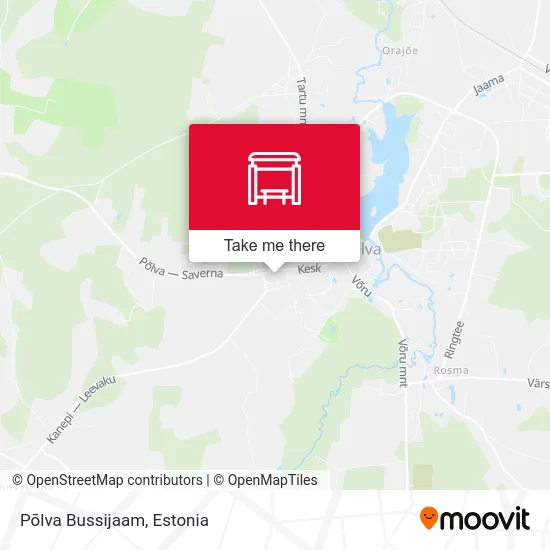 Карта Põlva Bussijaam