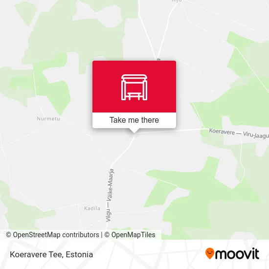 Карта Koeravere Tee