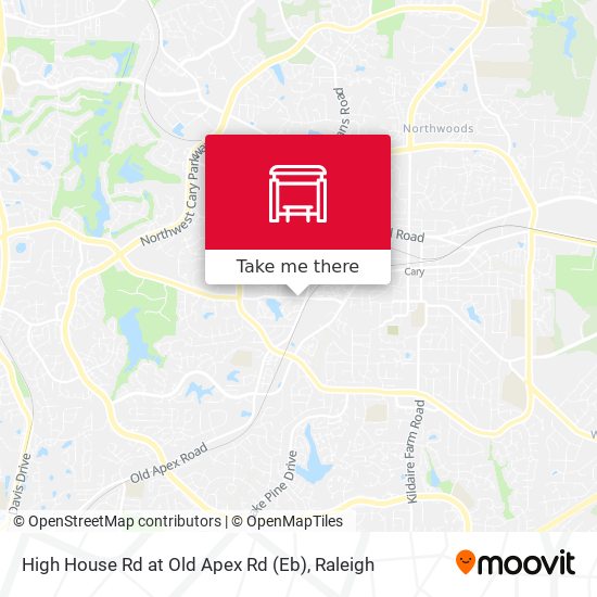 High House Rd at Old Apex Rd (Eb) map