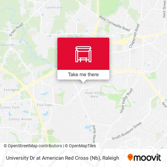 Mapa de University Dr at American Red Cross (Nb)