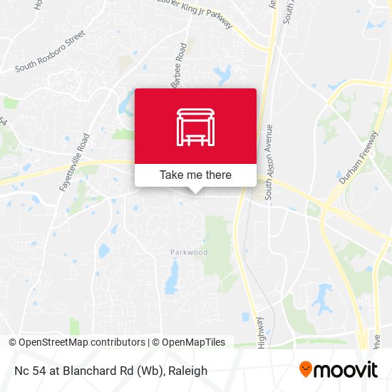 Nc 54 at Blanchard Rd (Wb) map