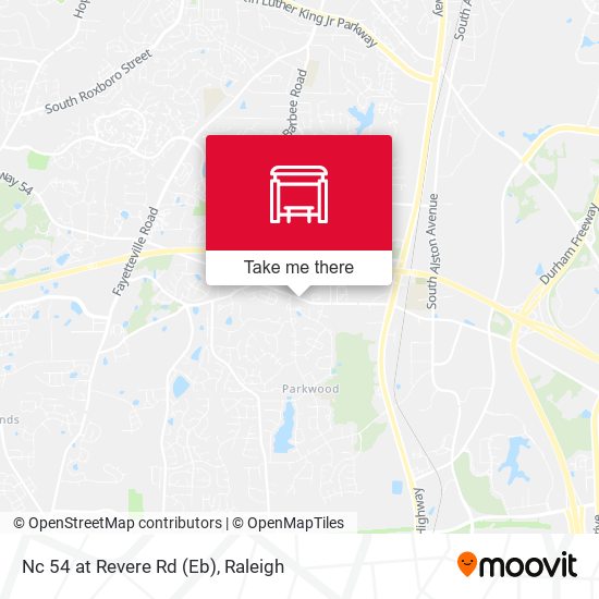 Mapa de Nc 54 at Revere Rd (Eb)