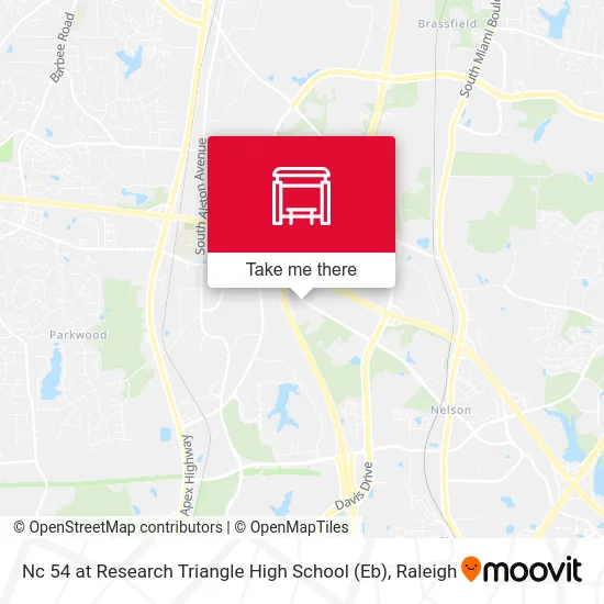 Nc 54 at Research Triangle High School (Eb) map