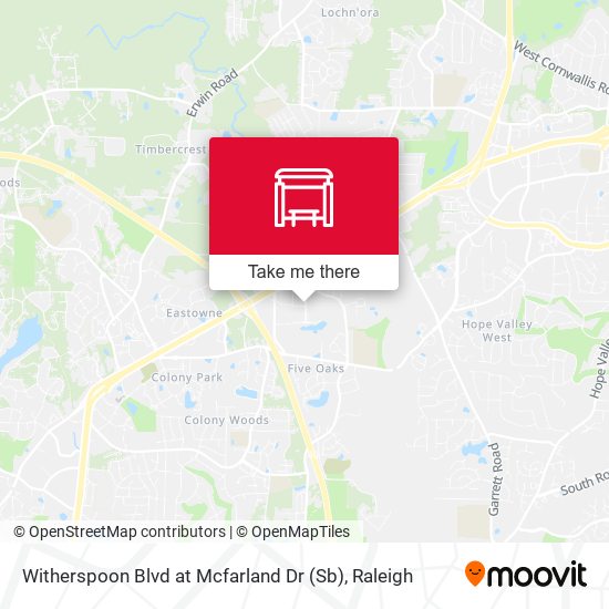 Mapa de Witherspoon Blvd at Mcfarland Dr (Sb)