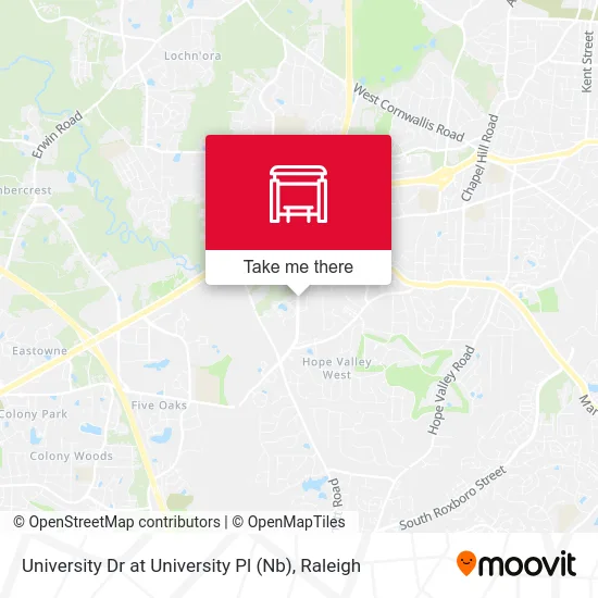 University Dr at University Pl (Nb) map