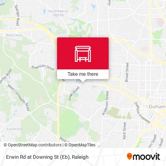 Erwin Rd at Downing St (Eb) map
