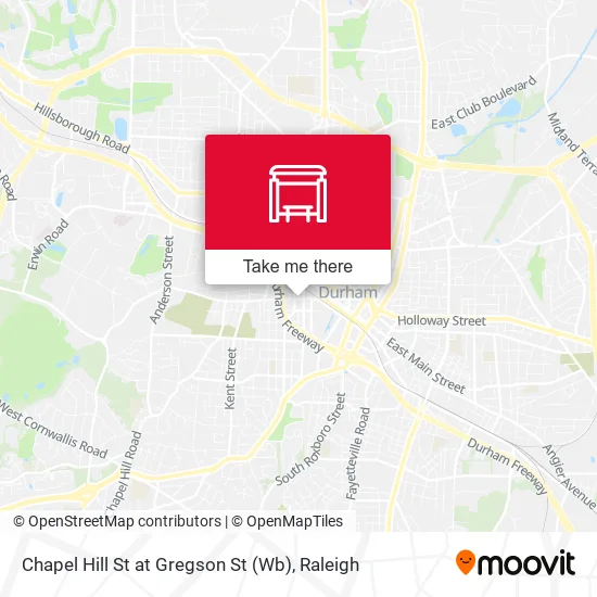 Mapa de Chapel Hill St at Gregson St (Wb)