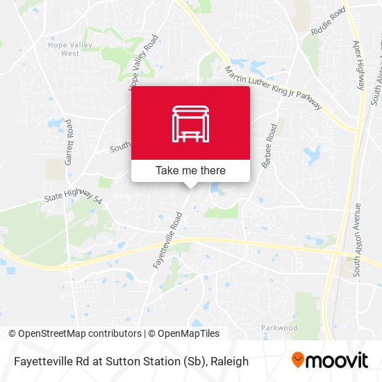 Mapa de Fayetteville Rd at Sutton Station (Sb)