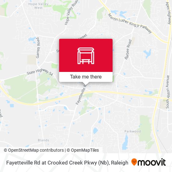 Fayetteville Rd at Crooked Creek Pkwy (Nb) map