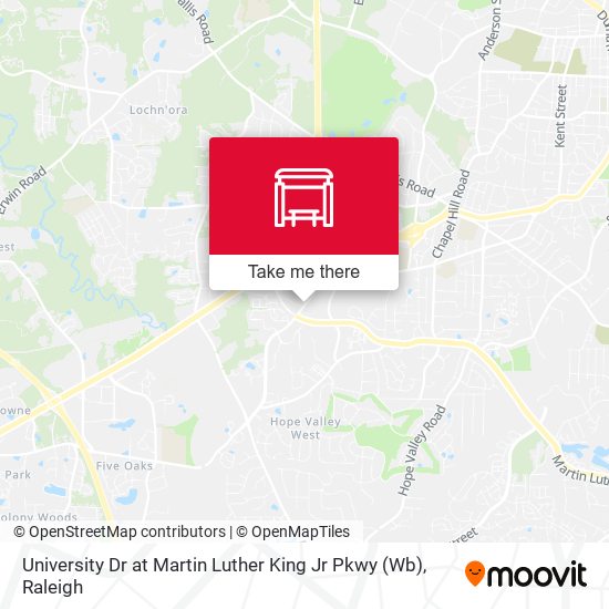 University Dr at Martin Luther King Jr Pkwy (Wb) map