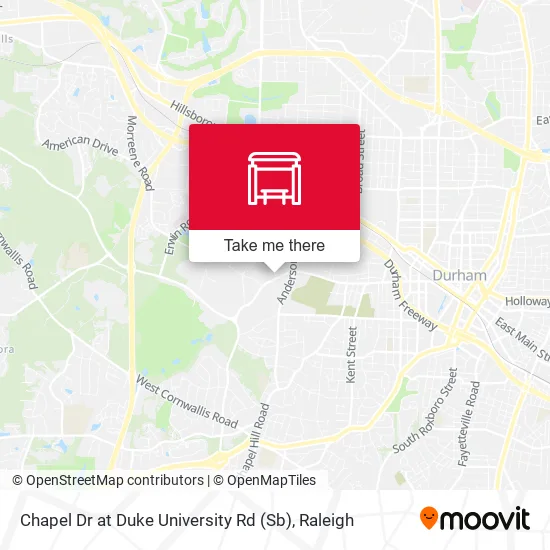 Mapa de Chapel Dr at Duke University Rd (Sb)