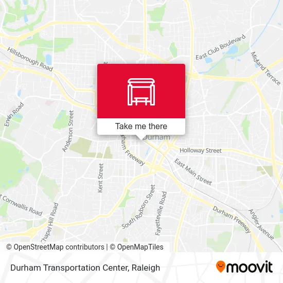 Durham Transportation Center map