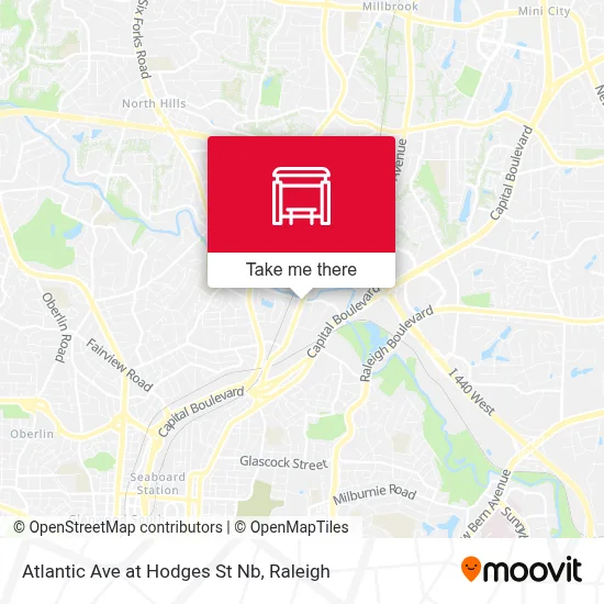 Atlantic Ave at Hodges St Nb map