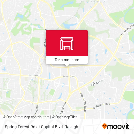 Spring Forest Rd at Capital Blvd map