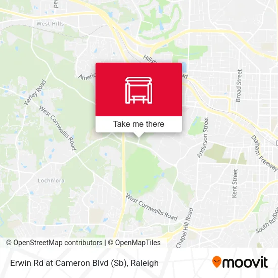 Mapa de Erwin Rd at Cameron Blvd (Sb)