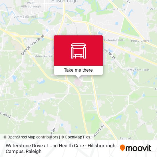 Mapa de Waterstone Drive at Unc Health Care - Hillsborough Campus