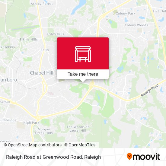 Raleigh Road at Greenwood Road map