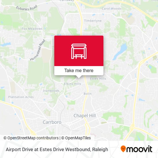 Mapa de Airport Drive at Estes Drive Westbound