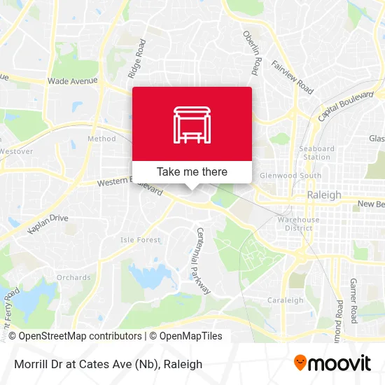 Morrill Dr at Cates Ave (Nb) map