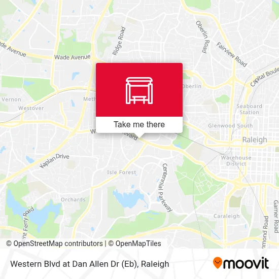 Western Blvd at Dan Allen Dr (Eb) map